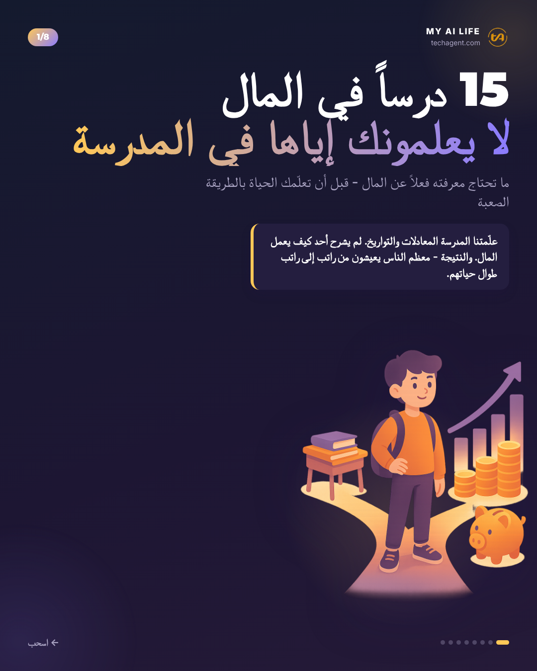 15 درساً في المال لا يعلمونك إياها في المدرسة