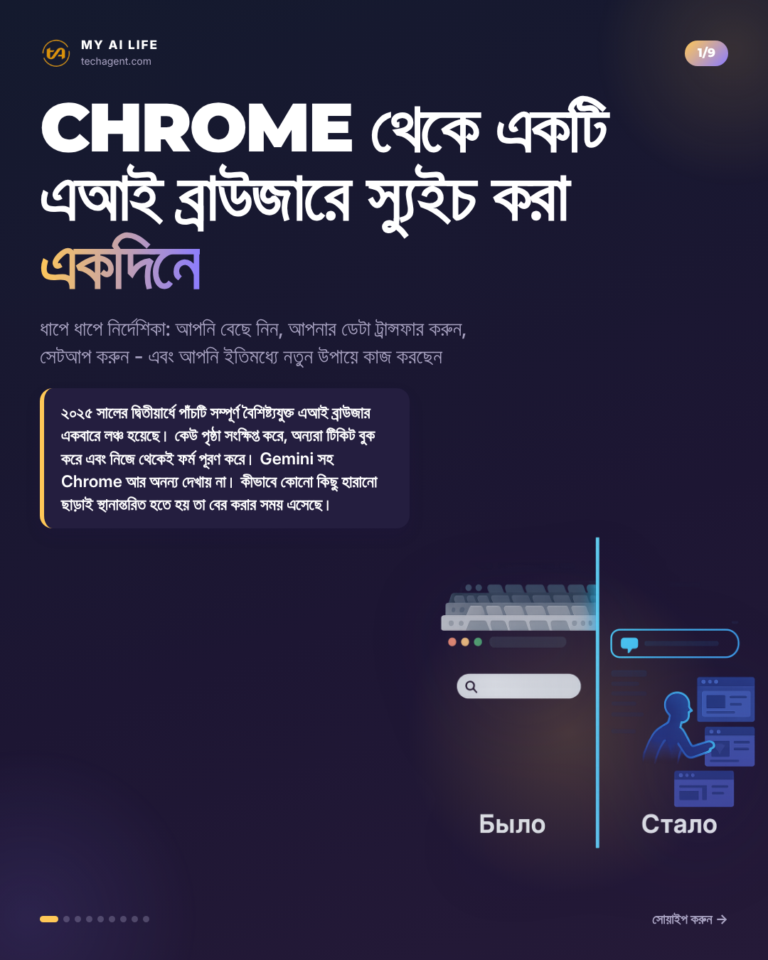 Chrome থেকে একটি এআই ব্রাউজারে স্যুইচ করা একদিনে