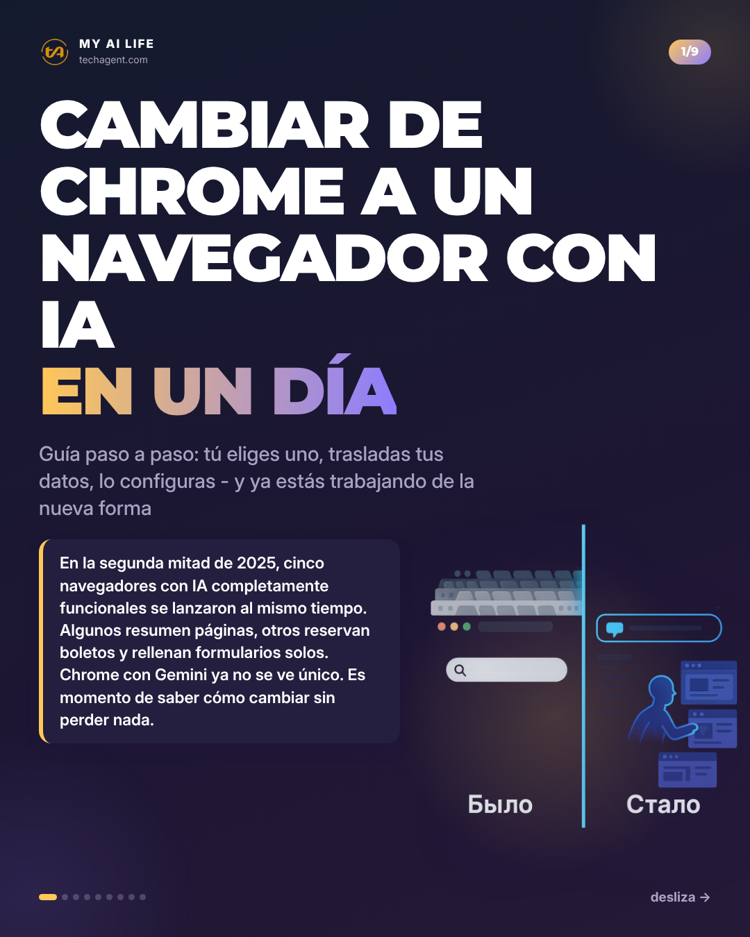 Cambio de Chrome a navegador con IA en un solo día