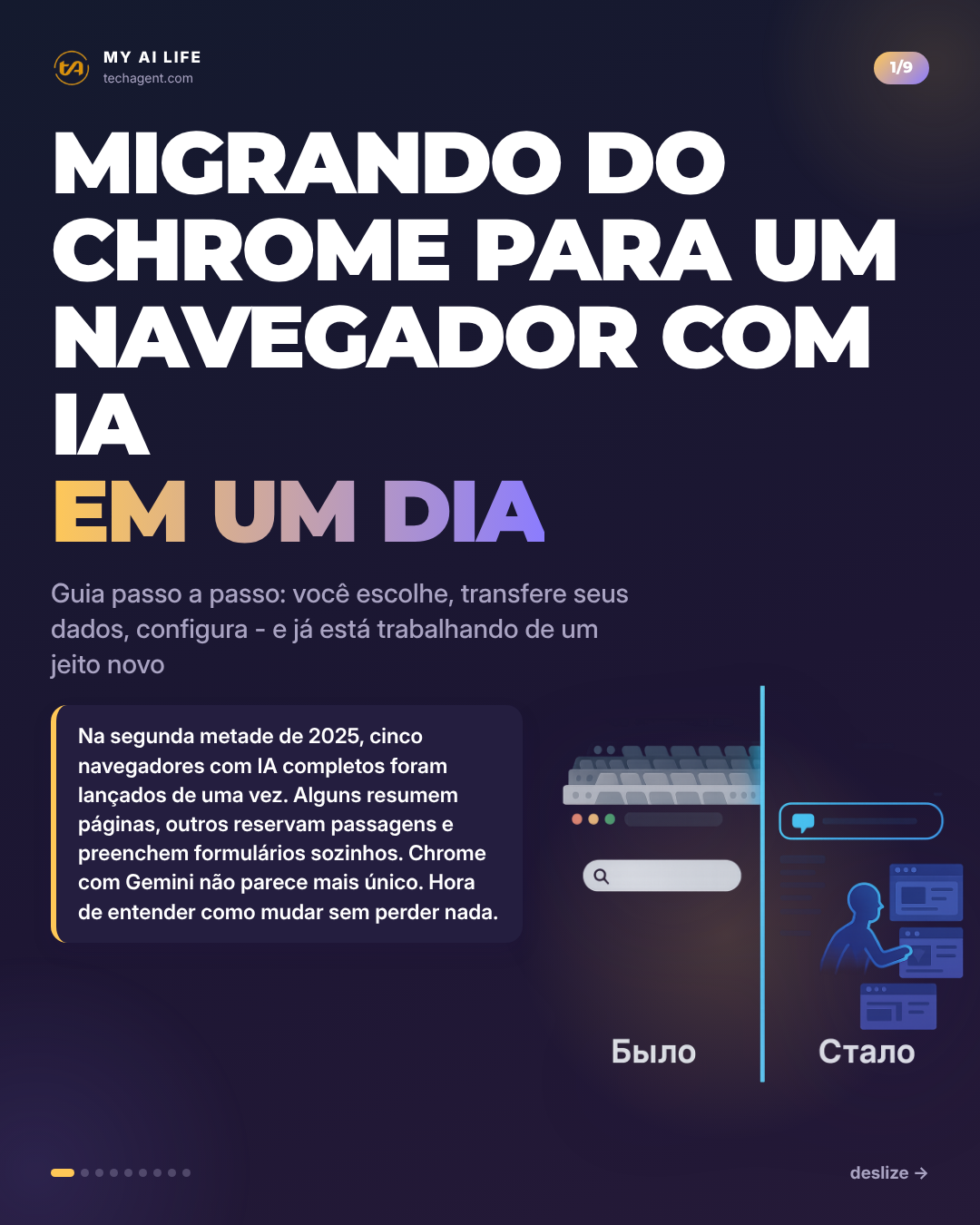 Migrando do Chrome para um navegador com IA em um dia